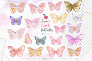 Butterfly Clipart, Spring wings 001, an Illustration by Drawberx (Thumbnail 3 of 7)