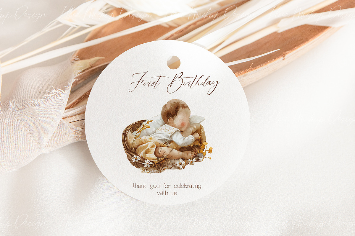 Circle Gift Tag Mockup, a Mockup by ILoveMockupDesign (Photo 4 of 10)