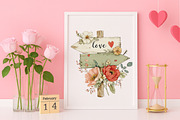 Watercolor Valentine's Clipart, an Illustration by Canvas Craft (Thumbnail 5 of 6)