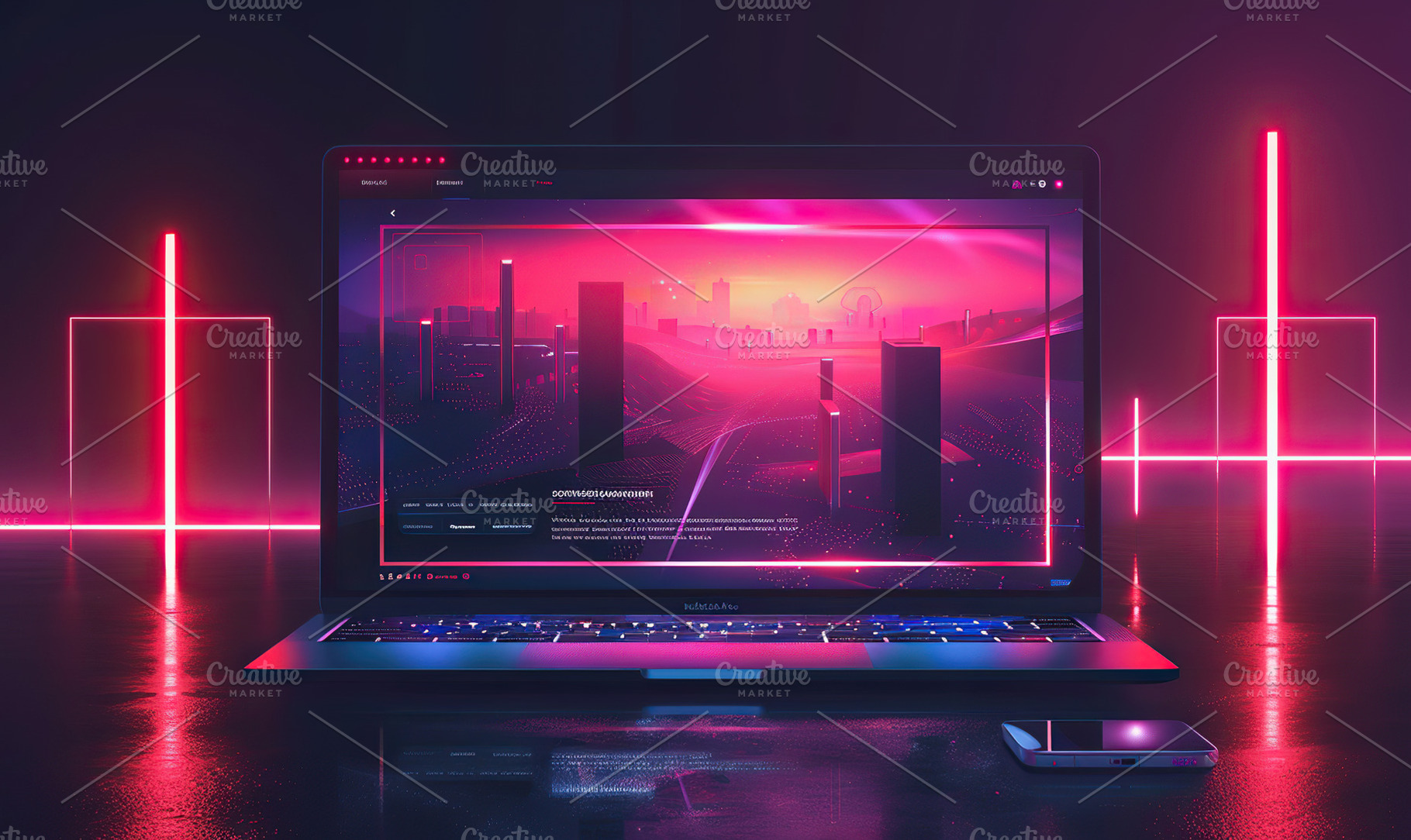 A modern digital interface with a ne, a Background Photo by LOGOCREATIVE