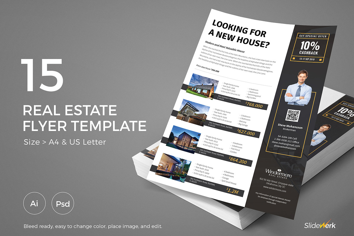 Real Estate Flyer 15, a Flyer Template by Slidewerk