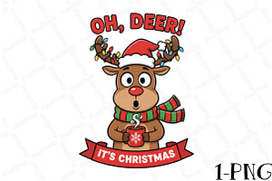 Oh, Deer! It's Christmas Sublimation, an Illustration by DreamPrint404