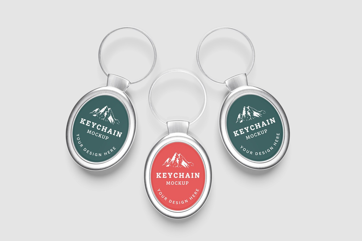 Keychain Mockup, an Advertising Mockup by AndikaGraphic (Photo 2 of 7)