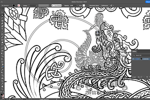 Viking Knotwork Dragon Coloring Page