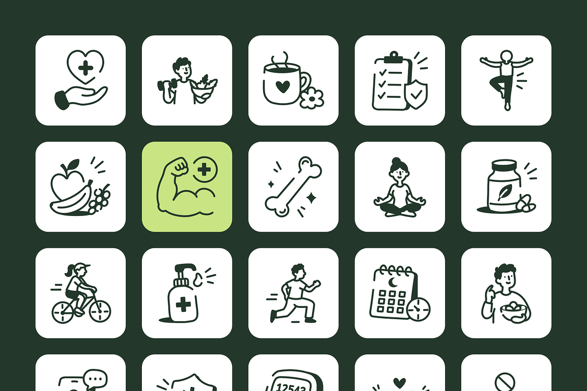 160 Health Doodle Icons Bundle, an Outline Icon by Vectors Market (Photo 9 of 11)