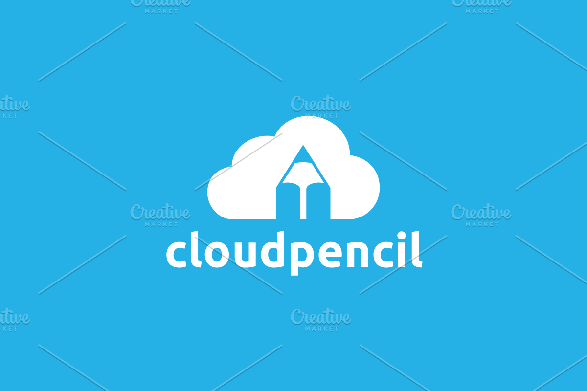 Cloud Pencil Logo Design, a Branding & Logo Template by yopie (Photo 2 of 3)