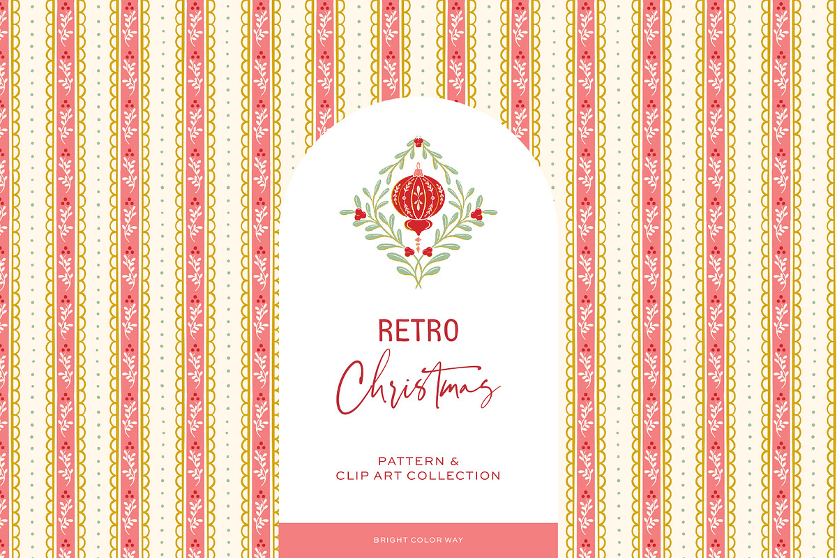 Retro Christmas Patterns & Clip Art, a Pattern Graphic by Eclectic Anthology (Photo 9 of 17)