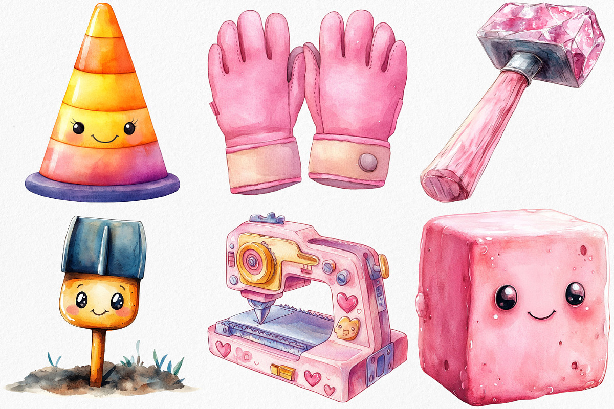 Kawaii Construction Clipart, an Illustration by Canvas Craft (Photo 4 of 8)
