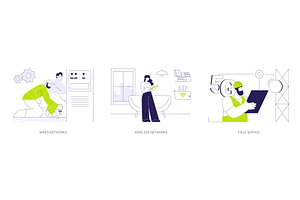 Network maintenance abstract concept, a Technology Illustration by Visual Generation