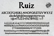 Ruiz - 2 vintage fonts, a Serif Font by Leitmotif (Thumbnail 4 of 4)
