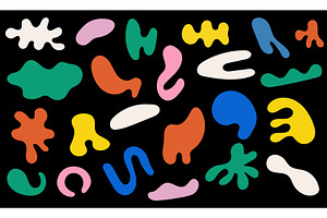 Abstract Colorful Organic Shapes Set, an Illustration by Gentle Studio