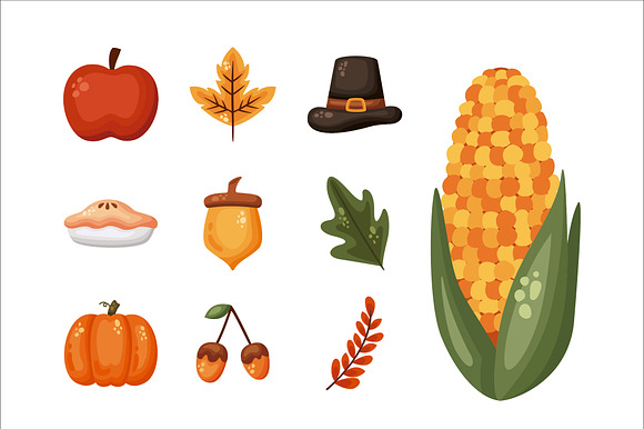 Thanksgiving Harvest Illustration Se preview 2