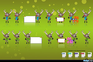 Cartoon Reindeer - Set 1