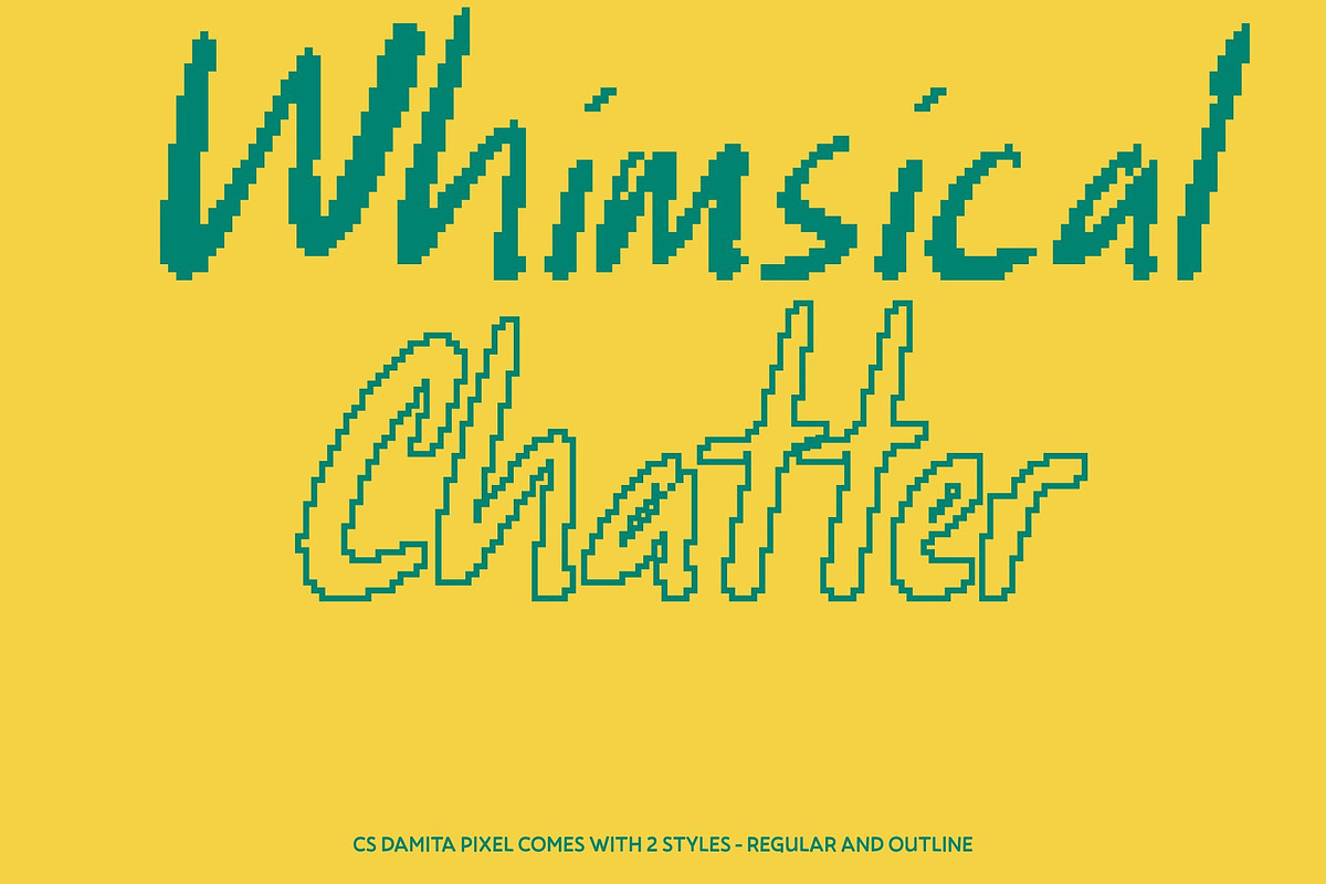 CS Damita Pixel, a Handwritten Font by Craft Supply Co. (Photo 4 of 8)