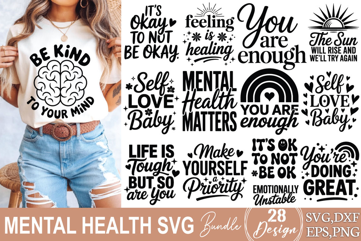 Mental Health SVG Bundle, an Object Graphic by DollarSmart