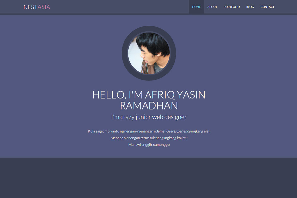 Nestasia - Onepage Resume Template, a Bootstrap Template by TemplateNinja (Photo 1 of 2)