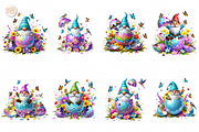 Easter Egg Gnome PNG Clipart Bundle., an Object Illustration by KennedyStudio (Thumbnail 6 of 6)