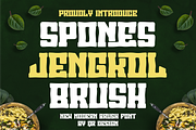 Spones Jengkol Brush, a Handwritten Font by QR Design Studio (Thumbnail 1 of 9)