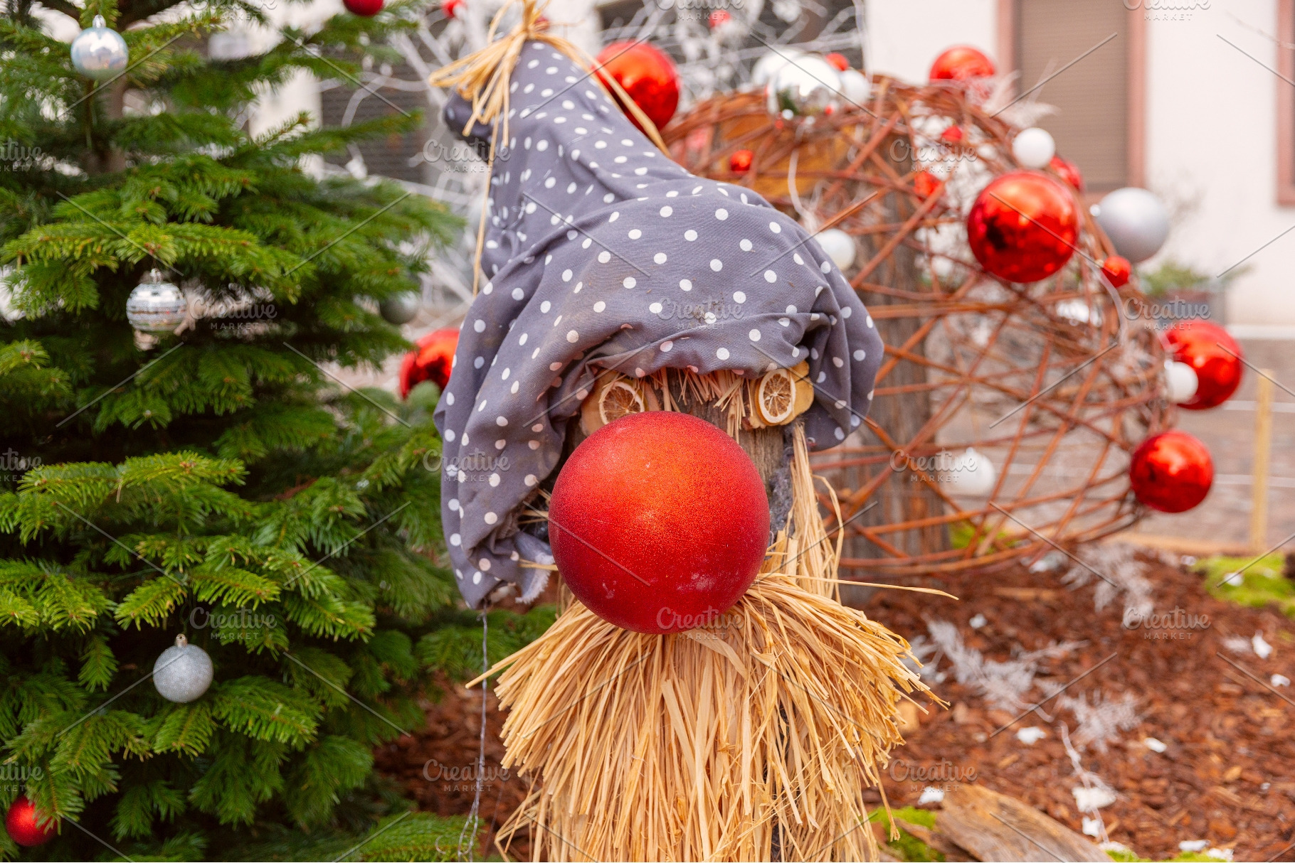 Handmade Christmas Gnome Decoration, an Architecture Photo by kavalenkava