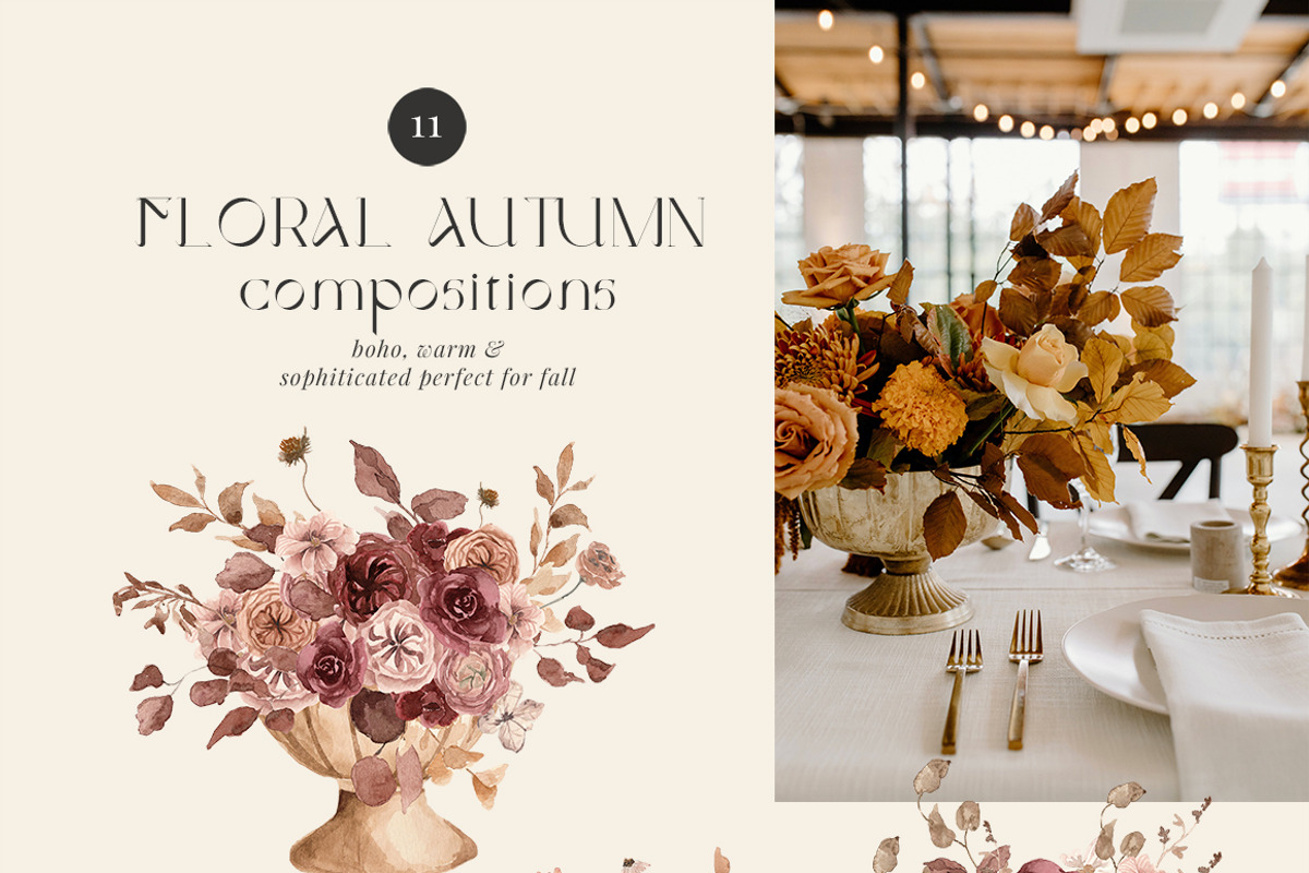 Autumn Floristry- Floral watercolor, an Illustration by Grace Noboa Illustrations (Photo 5 of 11)