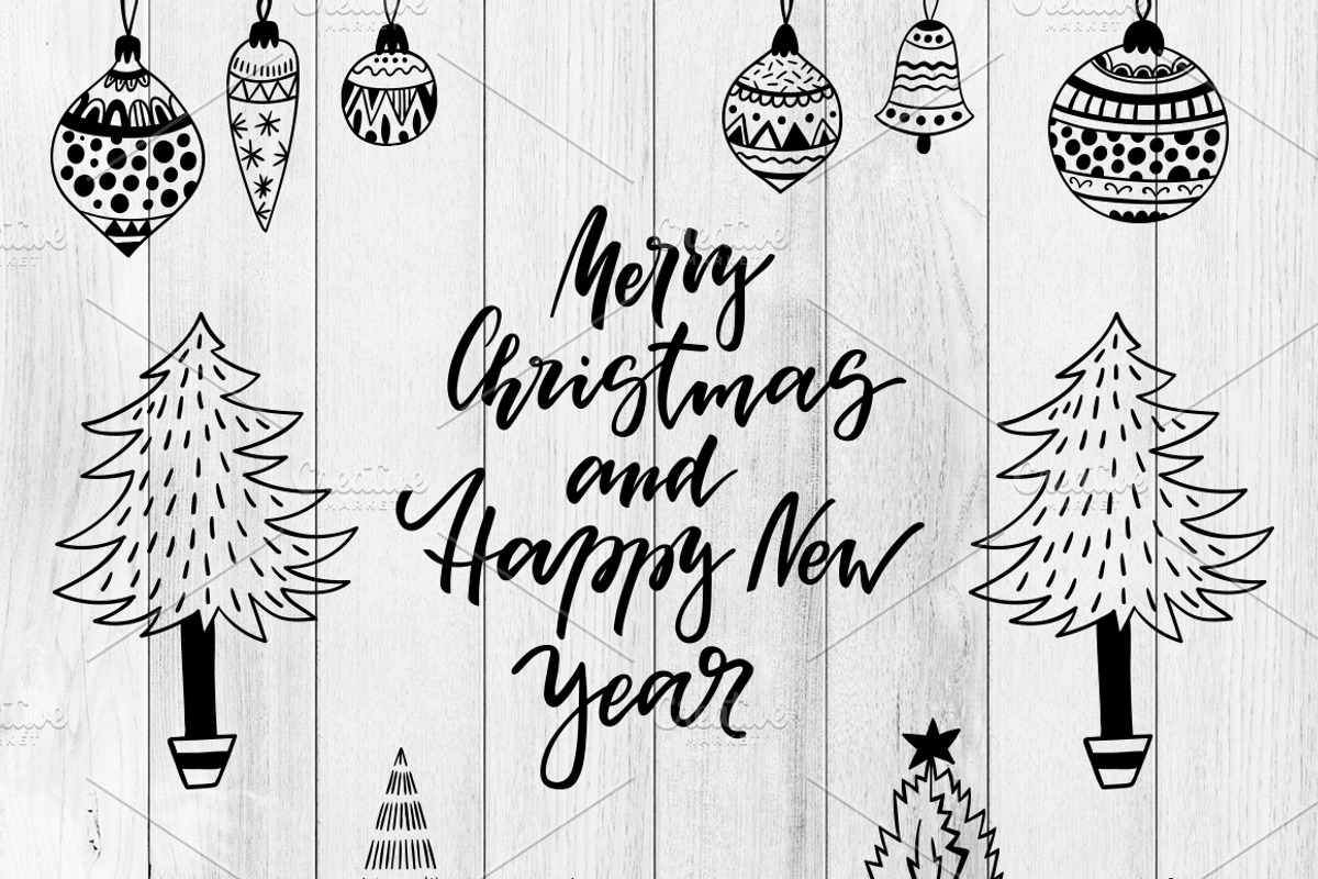 Christmas vector set, an Illustration by piyacler (Photo 4 of 5)
