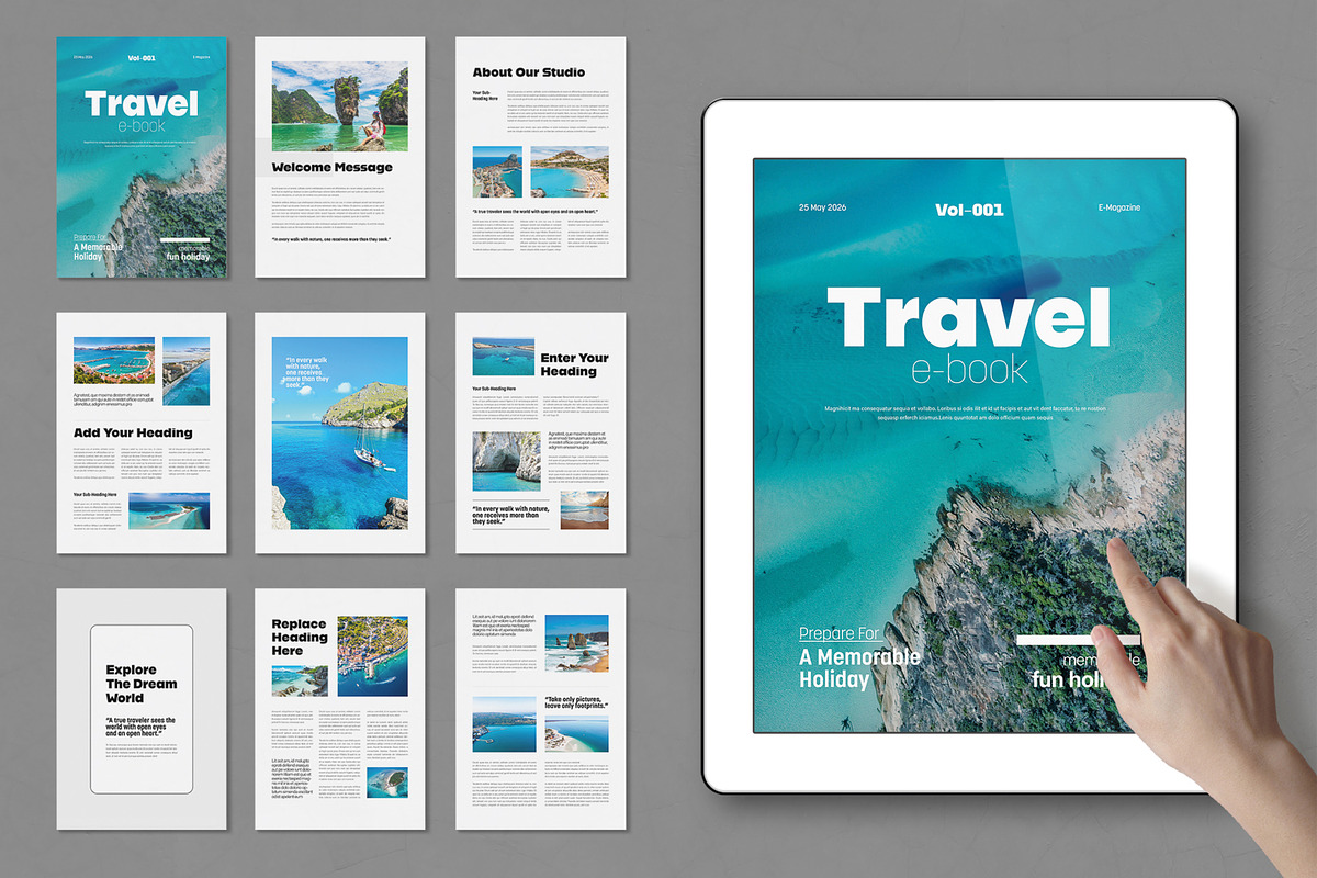 Travel Ebook Magazine Template