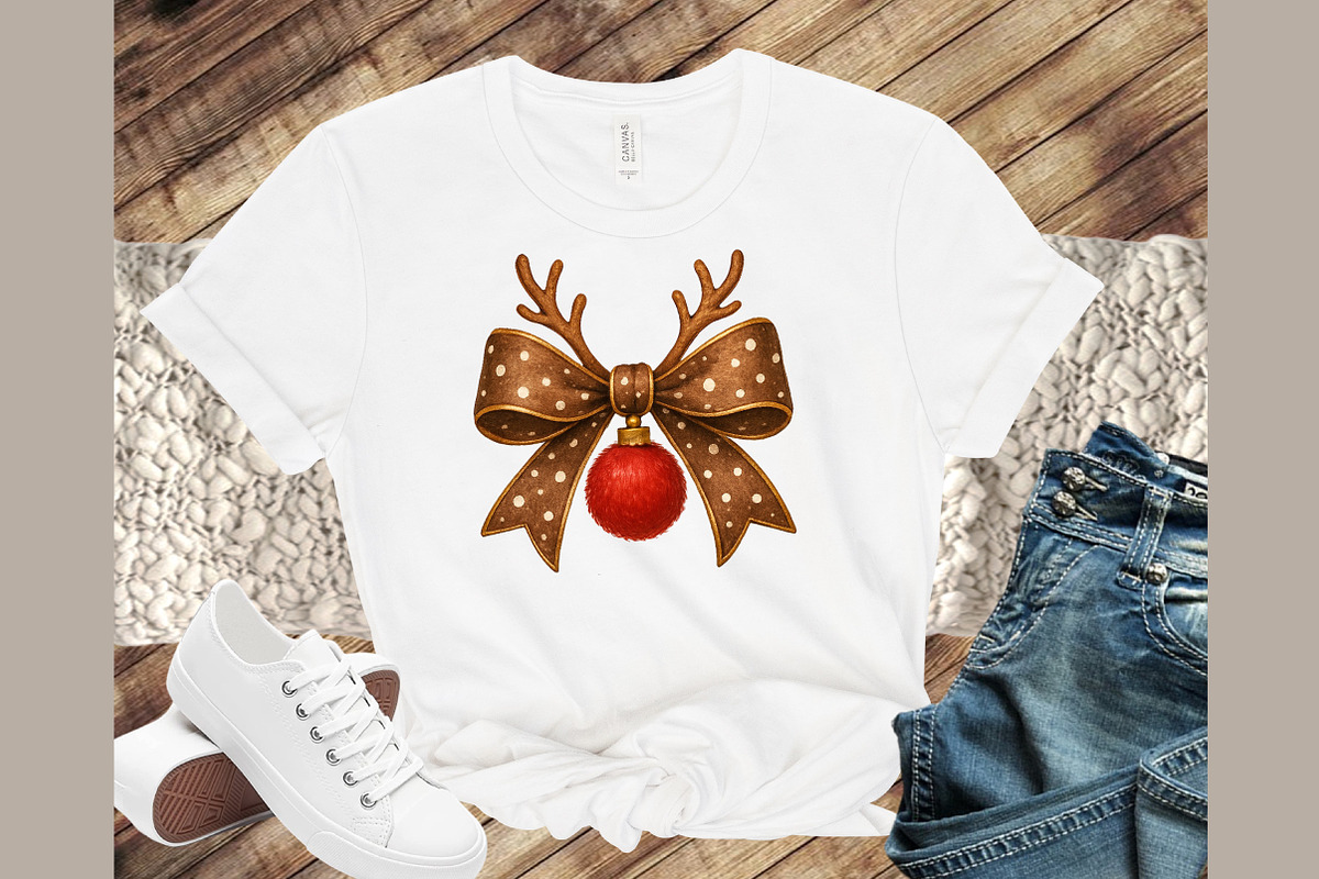 Christmas Coquette Bows PNG, an Illustration by Sublimation Artist (Photo 2 of 9)