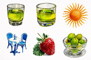 Italian Summer Clipart, an Illustration by DreamArtGraphic (Thumbnail 5 of 8)