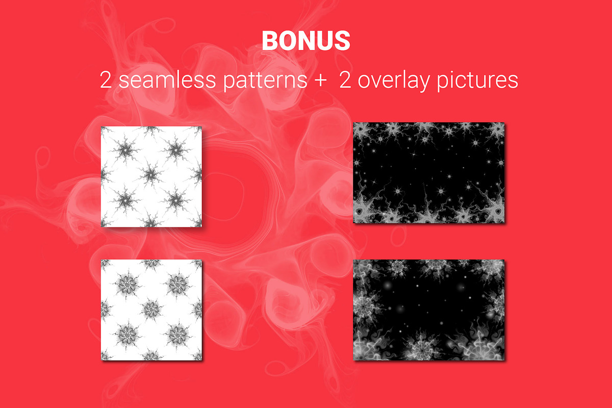 Snowflakes photoshop brush, a Brush Add-On by Olga Basheva (Photo 7 of 7)