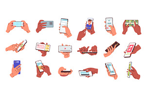 Hands holding smartphones. User hand, a Technology Illustration by Stock-Smart-Start