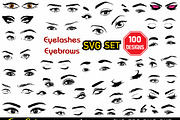 Girl Eyelashes, Make up SVG Eyebrows, a Person Illustration by FancyDesignStudio (Thumbnail 2 of 2)