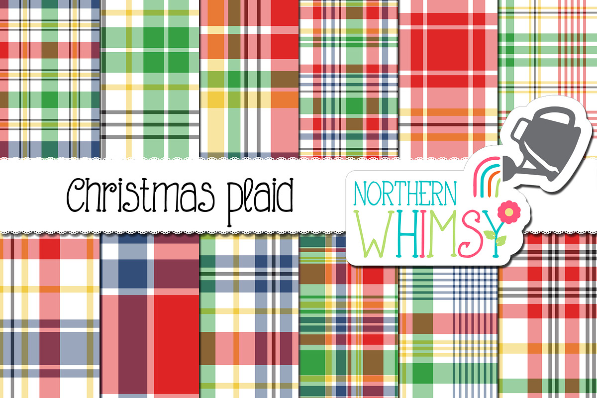 Christmas Plaid Seamless Patterns, a Pattern Graphic by Northern Whimsy Design (Photo 1 of 3)