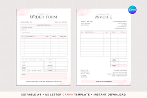 Invoice & Order form Template Canva, a Flyer Template by Hellohastore