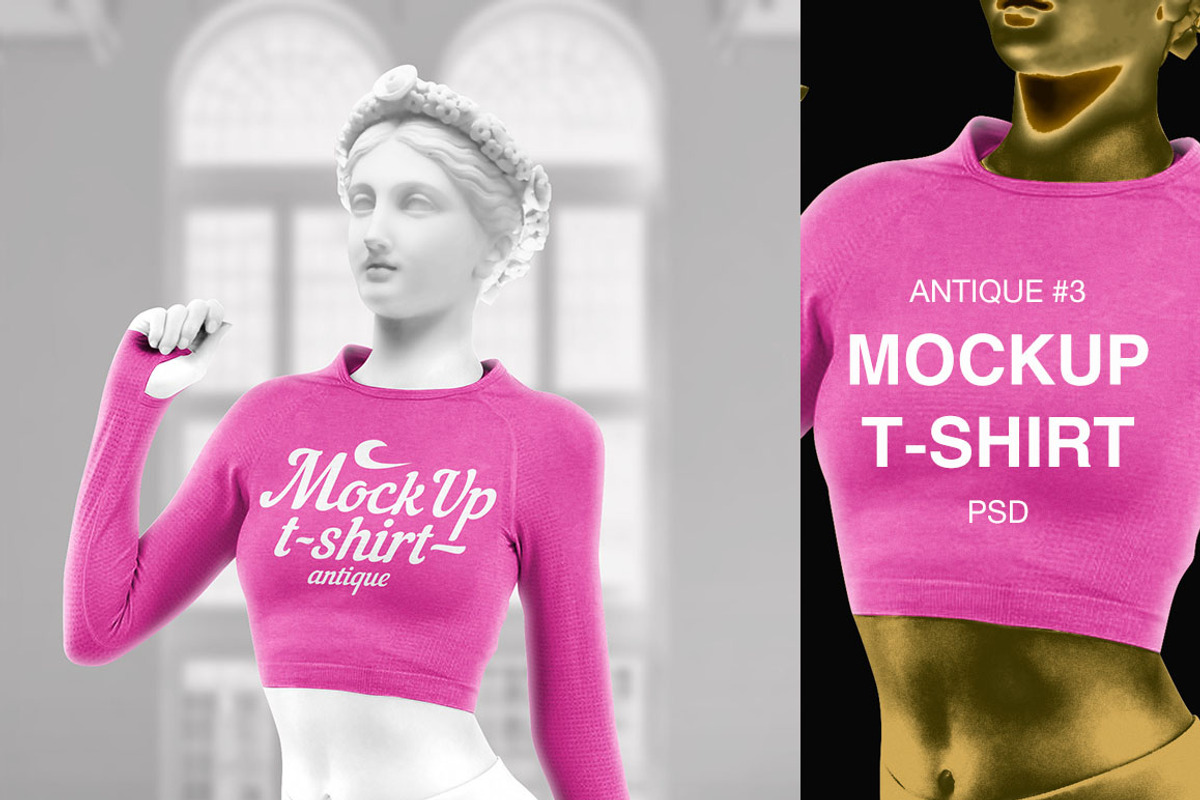 Mockup T-shirt Antique #3, a Shirt Mockup by Sergey Serebrennikov (Photo 1 of 6)