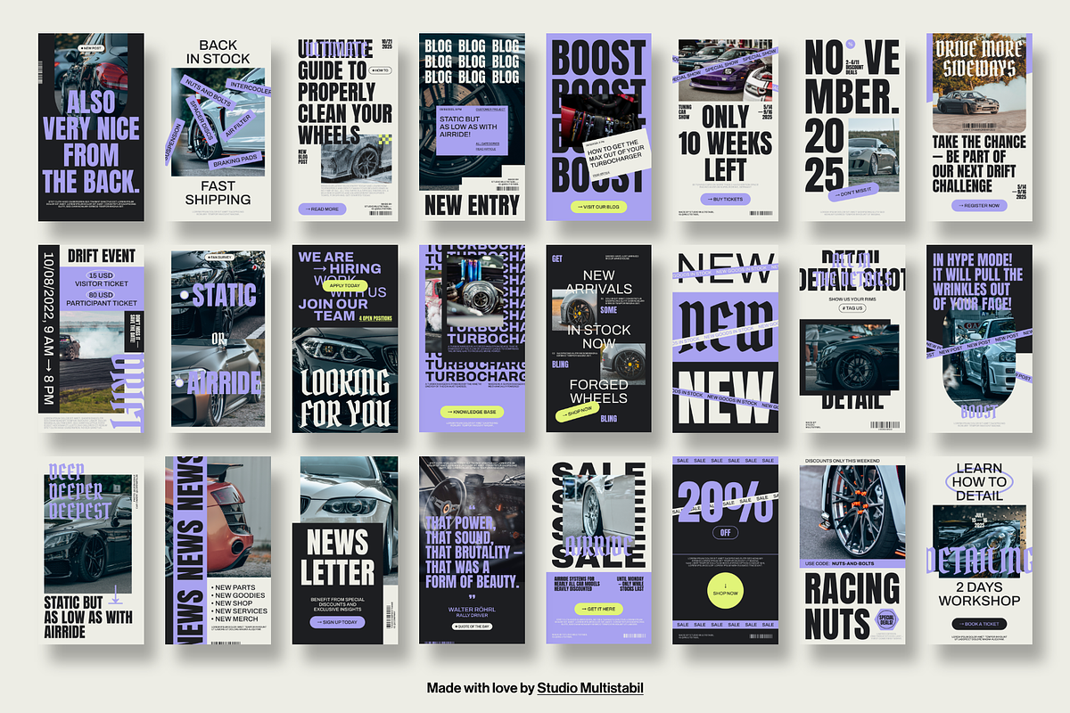 BOOST — 24 Car Tuning Social Stories, a Social Media Template by Studio Multistabil (Photo 5 of 5)