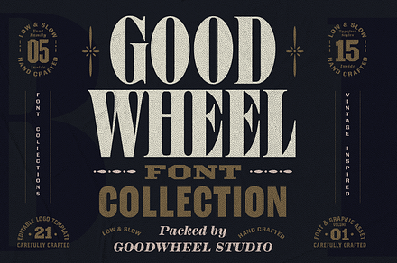 Goodwheel Font Collections + Extras, a Font by GoodwheelStudio