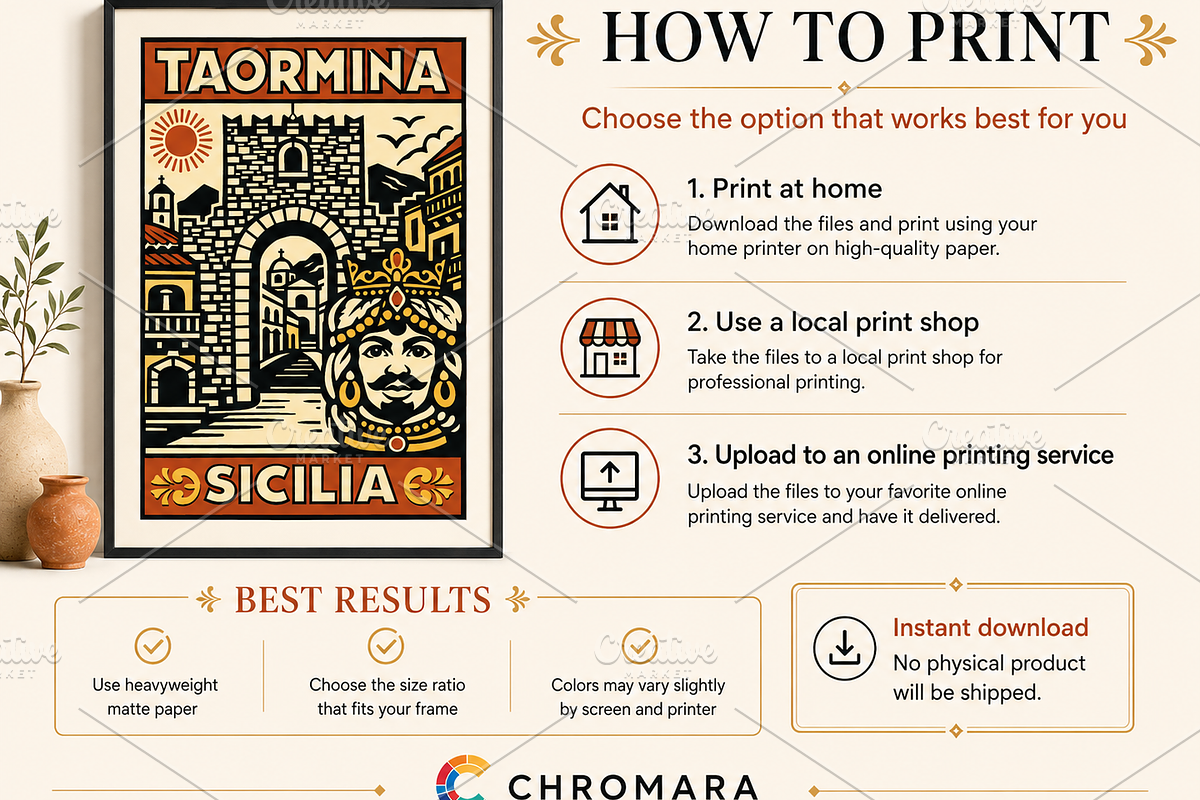 Taormina Sicily Travel Poster, a Wallpaper Photo by rarrarorro (Photo 6 of 6)