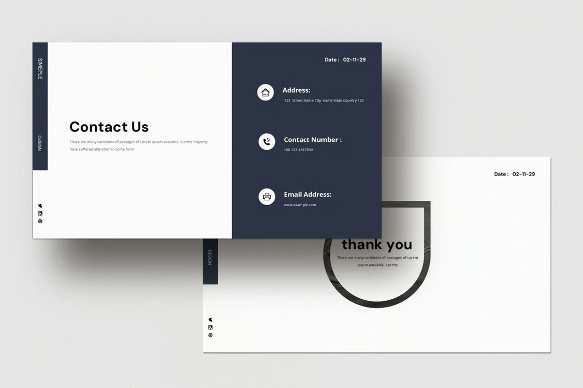Minimal Keynote Presentation Template preview 3