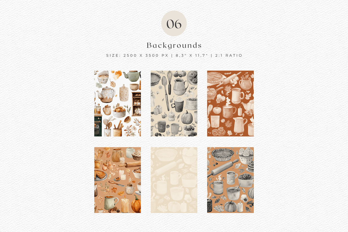 Watercolor Autumn Baking Clipart, a Decorative Illustration by ThaismotaCreativeCo (Photo 9 of 12)