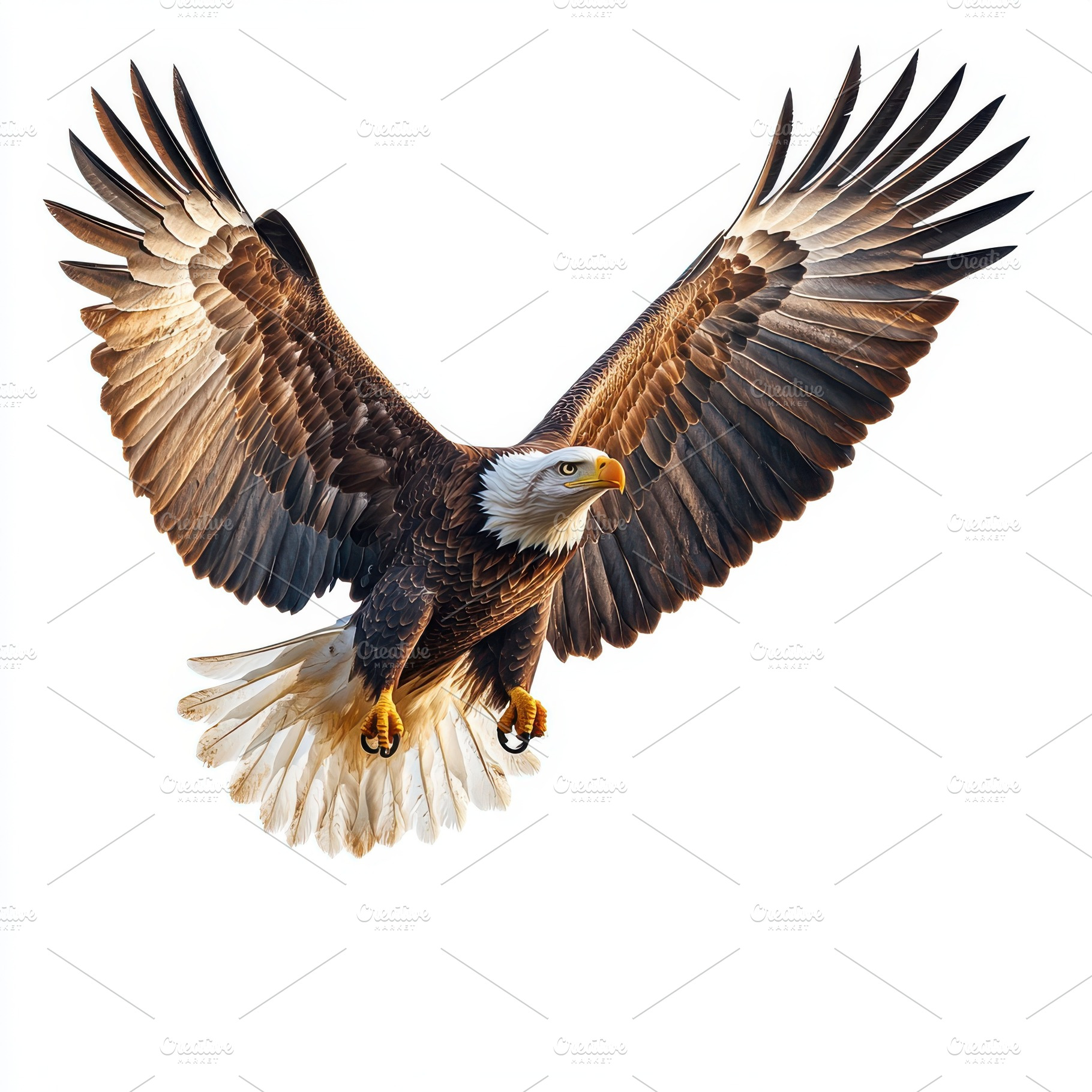 Majestic Bald Eagle in Flight Wings, an Animal Photo by Pixeness Studio