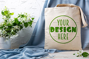 Tote bag mockup with apple blossom, a Beauty & Fashion Photo by TasiPas (Thumbnail 2 of 4)