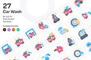 Car Wash Icons Set - Flat, an Icon by Kmg Design (Thumbnail 1 of 2)