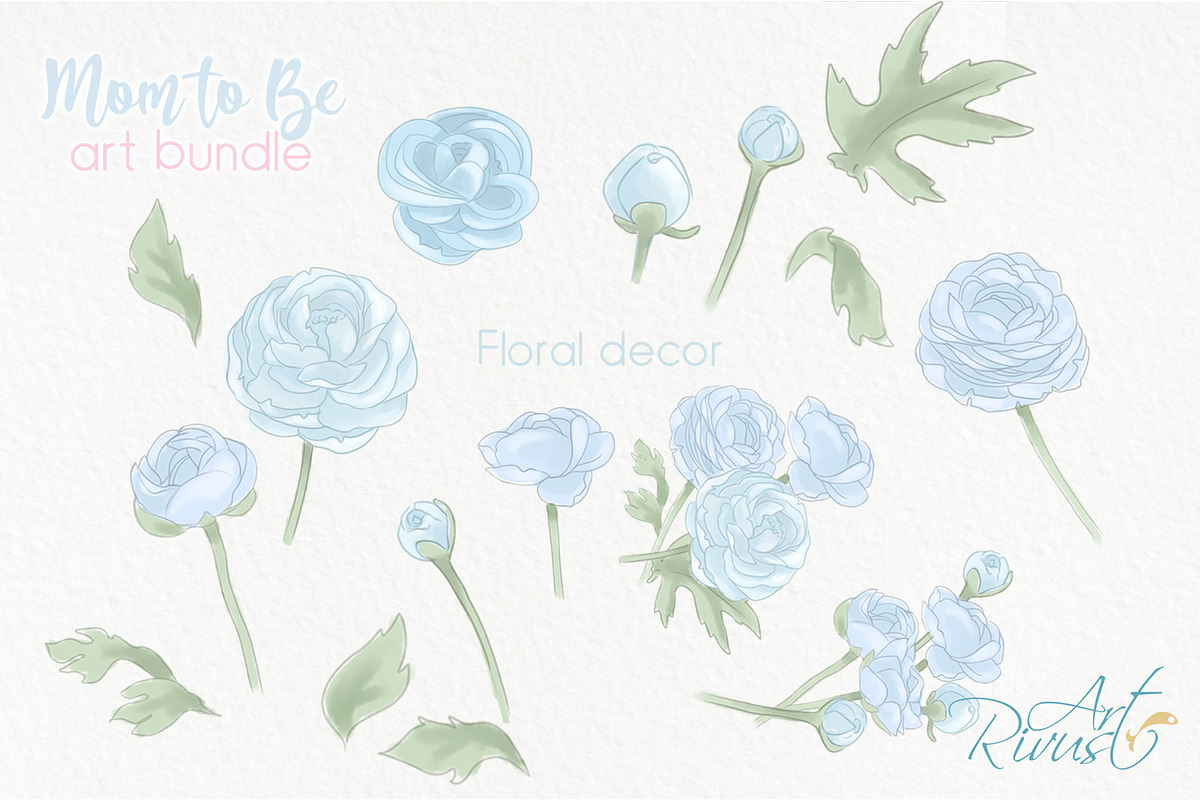 Mother to be PNG Clip Art Pregnancy, a Decorative Illustration by RivusArt (Photo 6 of 9)