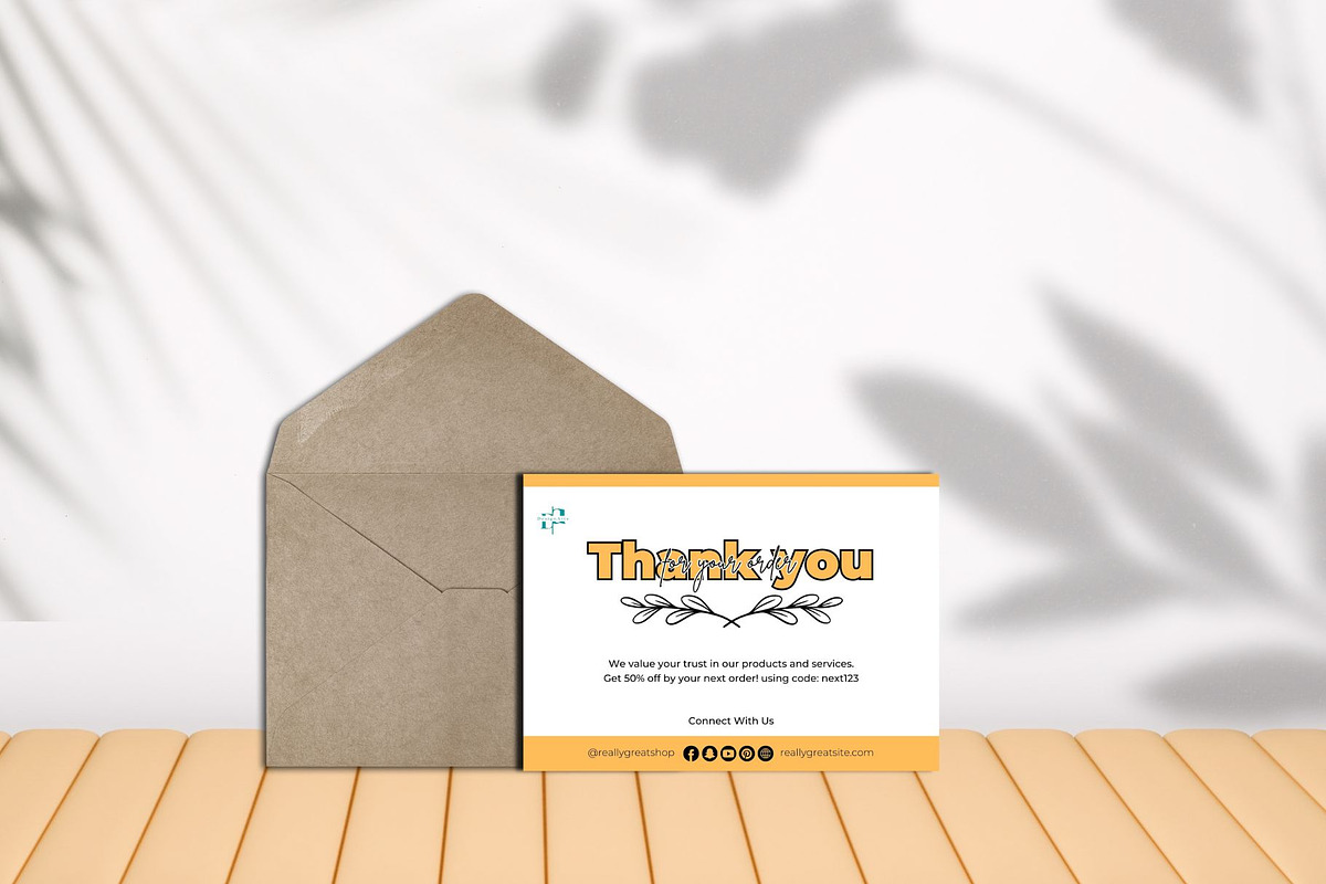 Thank you card template design canva, a Card Template by DesignArts (Photo 4 of 4)