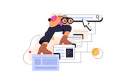 People search information online set, a Person Illustration by PaperTrident (Thumbnail 6 of 9)