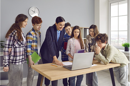 Group of classmates standing in