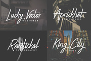 Hunter Skyfar- Dry Brush Script, a Script Font by FHFont (Thumbnail 3 of 12)