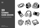 20 Gaming Hand Drawn Illustrations, an Object Illustration by SLAB! Design (Thumbnail 1 of 3)