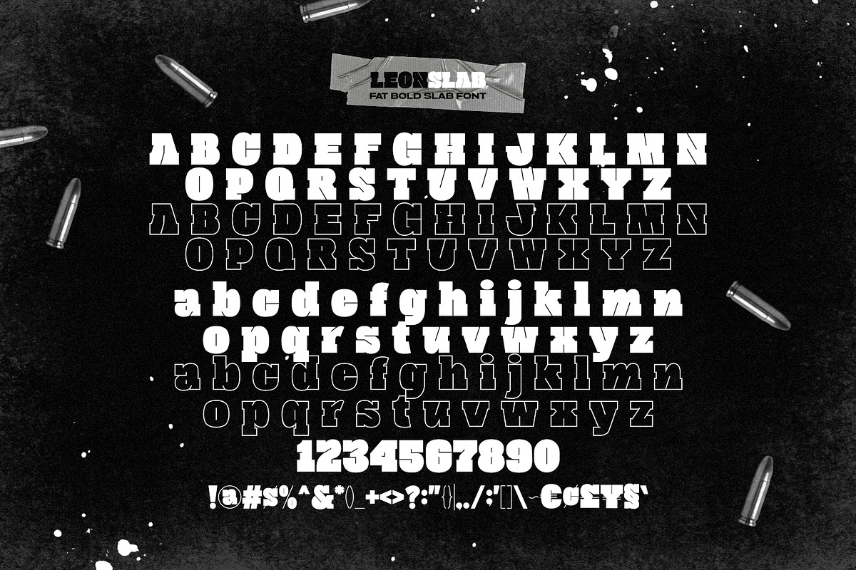 Leon Slab - Fat Bold Slab Font, a Slab Serif Font by ikiiko (Photo 6 of 7)