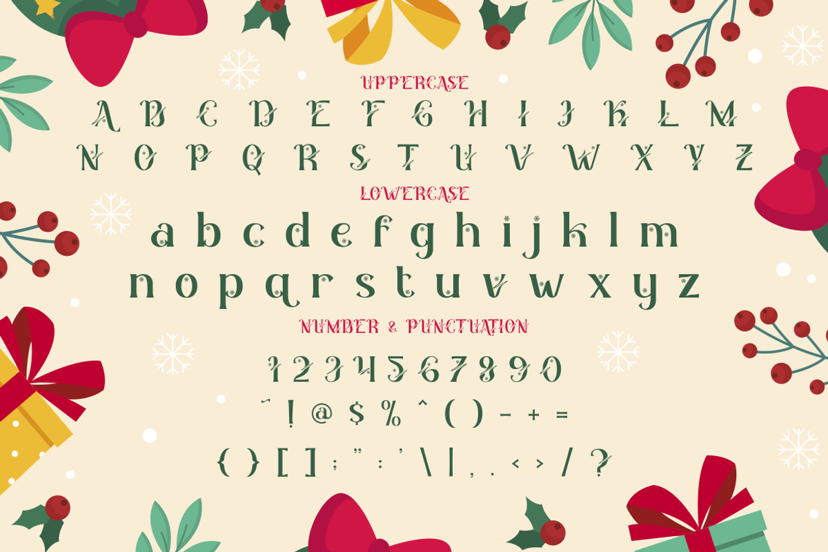 Spark Jingle Christmas Font, a Font by PutraCetol Studio (Photo 5 of 5)